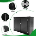 thumbnail image 3 of 41 cu.ft Outdoor Deck Box, Horizontal All-Weather Resin Storage Box, Resistant Tool Plastic Shed for Storage of Bike/Trash Cans/Garden Tools/Lawn Mowers, 295Gal Outdoor Storage Cabinet w/3 Doors, 3 of 7