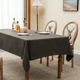 thumbnail image 3 of BALCONY & FALCON Rectangular Faux Linen Tablecloth Waterproof Table cloth used for Gatherings, Restaurants, Kitchens, Banquets (Updated Modern Gray, 55x95), 3 of 6