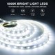thumbnail image 3 of Onforu Tira de luces LED blancas, cinta de luz LED regulable de 16.4 pies, tira de luz blanca de luz diurna de 6000 K, luz de espejo de tocador flexible de 300 LED, luz de cuerda de cinta de 5 m 12 V, 3 of 3