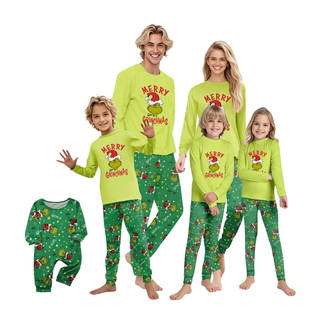 Holiday Christmas Pajamas Family Matching Pjs Set Christmas Parent-Child Family Set Homewear Pajamas All-in-One Pajamas Christmas Pjs for Family Men, 2XL