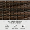 thumbnail image 4 of Outsunny Outdoor Deck Box & Shoe Storage, PE Rattan Wicker Towel Rack with Liner for Indoor, Outdoor, Pool, Toys, Garden Tools, Brown, 4 of 9