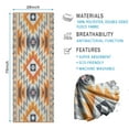 thumbnail image 2 of Brown Geometric Quatrefoil Pattern Hot Yoga Mat Towel Non Slip for Hot Yoga - Quick-Drying Yoga Mat Cover with 4 Corner Pockets with Travel Bag - Hot Yoga Towel Non Slip 70"x26", 2 of 6
