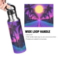 thumbnail image 4 of Yayeee 20oz Insulated Water Bottle Double Wall Stainless Steel with Flip Straw Lid, Purple Neon Road, 4 of 7