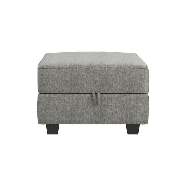 HONBAY Module d'Ottoman Carré pour Sofa Sectionnel Modulaire, Repose-Pieds d'Ottoman avec Rangement et Cube de Siège, Gris