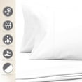 thumbnail image 3 of Pizuna Pure 100% Cotton King Size Pillow Cases Set of 2, Luxurious 400 Thread Count Long Staple Cotton Sateen Pillowcases with Stylish 4" Hem (Combed White Cooling Pillow Cases King), 3 of 4