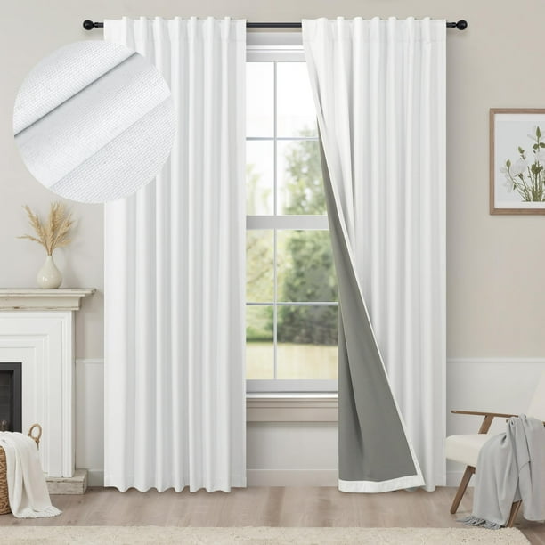 Cortina Pitalk Blackout, 132 x 203 cm, con reducción térmica del ruido