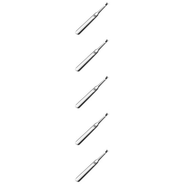 QualitChoice Nail Cuticle Pusher Art Stainless Steel Manicure Edge Remover Handle Reusable Toenail Reusable Salon Removing 5Set
