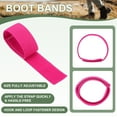 thumbnail image 3 of Uxcell Boot Straps, Boot Elastic Ankle Straps Band Hook and Loop Rose Red 12", 3 of 7