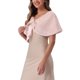 thumbnail image 4 of CHAQUETA CORTA DE FALSO PELO PARA MUJERES INSPIRADA EN BODAS CON CINTA DE SATÉN Y LAZO EN ROSA, 4 of 6