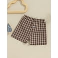 thumbnail image 3 of Bagilaanoe Toddler Baby Boy Girl Plaid Shorts Elastic Waist Casual Short Bottoms 12M 18M 24M 3T 4T 5T Kids Summer Clothes, 3 of 7