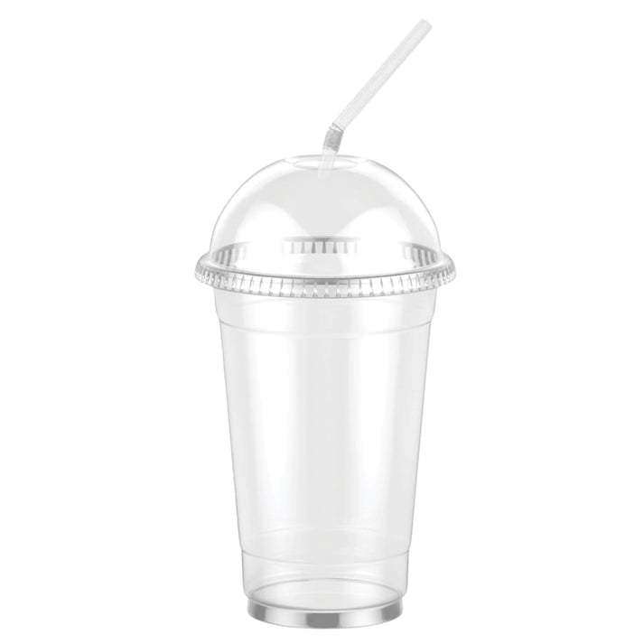 16oz Clear PET Plastic Cups with Dome Lid & Straw: 1000 Sets - Walmart.com