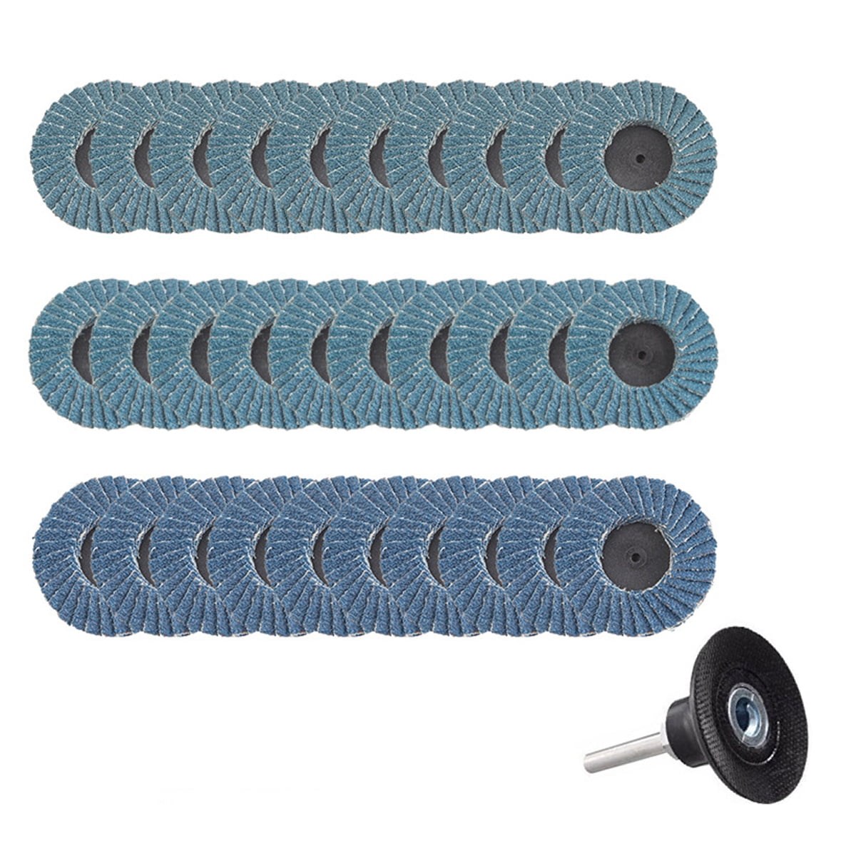 31 Pcs Disques Abrasifs 2 Pouces 50mm Disques à Rabat 40 Grains, 60 Grains, 80 Grains