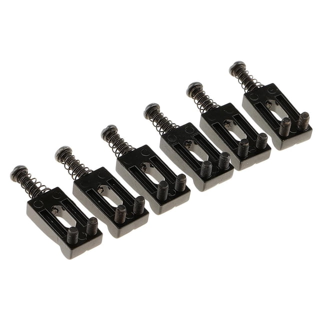 6x Sillines de Puente de Ahorro de Cuerdas Cóncavas para Piezas de Guitarra Eléctrica Yuyangstore Negro