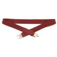 thumbnail image 2 of Women Dark Red Skinny Elastic Waistband Belt Gold Buckle S M, 2 of 9