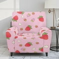thumbnail image 2 of Kuiaobaty Strawberry Flower Print Recliner Couch Cover for Pets Kids Reclining Sofa Slipcover that Stay in Place Durable Recliner Chair Cover with Elastic Bottom Reclining Slipcover Breathable, 2 of 8