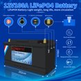 thumbnail image 2 of KEEPWORTH LiFePO4 Battery 12V 100Ah Lithium Batteries with 100A BMS, Deep Cycle Rechargeable Lithium Iron Phosphate Battery, for Solar, Marine, Trolling Motor, 2 of 7