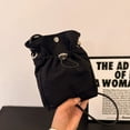 thumbnail image 7 of Yvsxxv Black Waterproof Nylon Small Drawstring Handbag Mini Crossbody Phone Bag 1Pc, 7 of 7