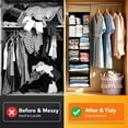 thumbnail image 4 of PLUMEBAY 2 Pack Hanging Closet Organizer with Dividers, 24 Compartment Closet Storage Shelves, Black, 4 of 7