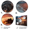 thumbnail image 3 of Designart "Horizon at Sunset I" Coastal Metal Wall Decor, 3 of 5