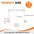 thumbnail image 2 of 10pack Square Pipe Clamp 120x120mm 304 Stainless Steel Tube Buckle, Silver, 2 of 6