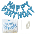 thumbnail image 2 of Kit de globos metálicos con letras Happy Birthday  color Azul Claro, 2 of 4