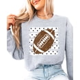 thumbnail image 6 of Football Sweatshirt for Women Cute Polka Dot Game Day Crewneck, Army Green Sweatshirt, M, 6 of 8