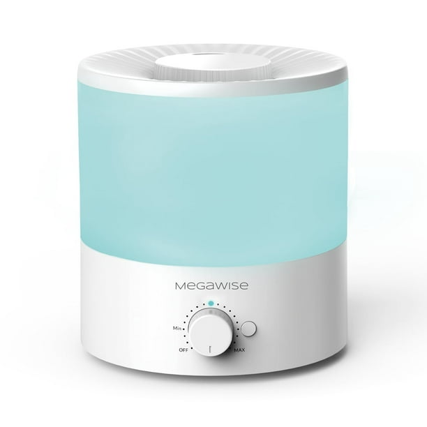 MEGAWISE - Humidificadores de niebla fría para recámara, cuarto de bebé, oficina y plantas, difusor de aceite esencial de 0.5 galones con salida de niebla ajustable, humidificadores ultrasónicos