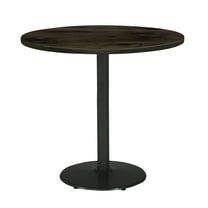 KFI Studios Urban Loft 2.5' Round Bistro Table, Barnwood, Black Base