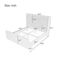thumbnail image 7 of Queen Size Upholstered Platform Bed, Corduroy Bed Frame with 50.7'' High Wingback Headboard and Solid Wood Slats, No Box Spring Needed, Noise Free, 7 of 7
