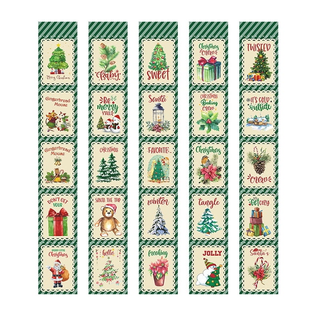 Navidad Santa Claus Scrapbooking Washi PegatinaNavidad Washi Pegatinas Móvil Móvil Santa Claus Calcomanía Linda Navidad Fiesta Etiqueta Festival Planificador Scrapbooking DIY Crafts Suministros Tipo 1 Irene Inevent HA010214-01