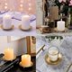 thumbnail image 4 of 4 Pieces 10cm Diameter Candle Holder Metal Plate Candlestick Holders Pillars Pillar Candle Holder Decoration Gold Candle Holder for Gardens, Spa, Arom, 4 of 5
