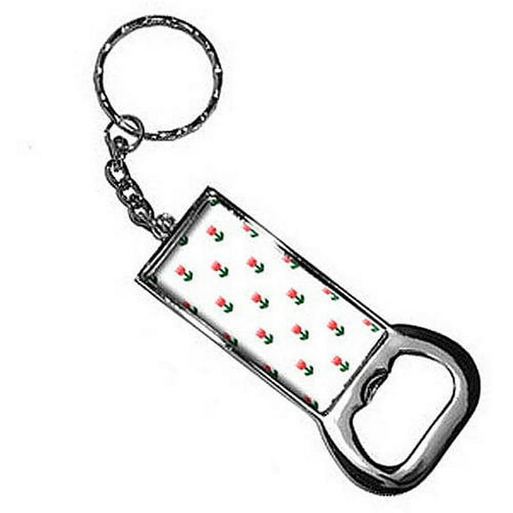 Tulips On Parade Keychain Key Chain Ring Bottle Bottlecap Opener