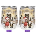 thumbnail image 2 of Happy New Year 2026 Chinese Crested Santa Gnome Holiday Party Snow 12oz Stainless Steel Wine Tumbler Insulated Cup with Lid Dog Lover - 13019, 2 of 5