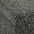 thumbnail image 3 of Avalon 48 inch Wide Contemporary Storage Ottoman Bench in Dark Grey Tweed Look Fabric, 3 of 11