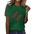 thumbnail image 3 of yunLCZ Women Shirts 2025 Summer Women's Baseball Print T Shirt, 3 of 5