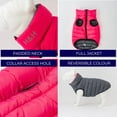 thumbnail image 5 of Hugo & Hudson Reversible Dog Puffer Jacket Coat - Pink & Grey - L55, 5 of 7