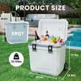 thumbnail image 4 of Rolling Cooler with Wheels And Retractable Handle - Ultra-Light Insulated Portable Ice Chest with Cup Holders, Keeps Cool for 5 Days, for Camping, Beach And Outdoor Use, 4 of 8