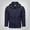 Navy, variant on Mens Comfortable Trend Casual Solid Hooded Jacket Pocket Hardshell Jacket