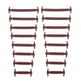 thumbnail image 1 of 16 piezas/juego de cordones elásticos de silicona planos sin lazo café, 1 of 9