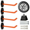 thumbnail image 1 of 4 PCS Garage Hooks Heavy Duty Wall Mount,Tire Storage System with Anti-Slip Coating,Hang Heavy Tools for Bikes,Tools, 1 of 7