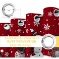 thumbnail image 4 of Red Snowman Christmas Blackout Curtains for Bedroom, Xmas Tree Snowflake Black Red Plaid Thermal Insulated Kitchen Drapes with Grommets, Light Blocking Window Treatment, 2 Panels 52" x 90", 4 of 7