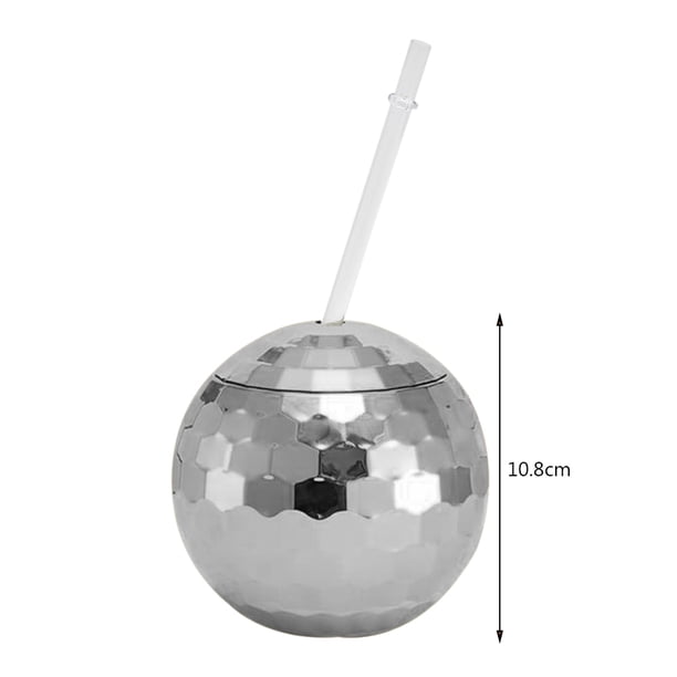 Copa De Bola De Discoteca Copas de bola de discoteca de 600ml tazas para beber de copa de vino de paja para fiesta de discoteca y cóctel Sywqhk Libre de BPA