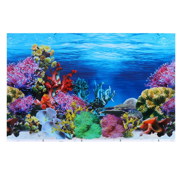 NUOLUX Fish Tank Background Underwater Poster Aquarium Background Landscape  Backdrop