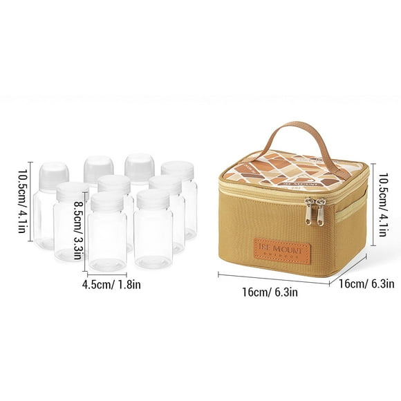 Sac de Rangement, Distributeur de Contenants à Épices, Contenants à Épices, Ensemble de Bouteilles à Épices, Contenants à Épices, Kit à Épices, Ensemble de Kits à Épices, Shaker à Épices, Distributeur Qisuo, Pot à Épices Portable Eryue Siuke Mewmewcat