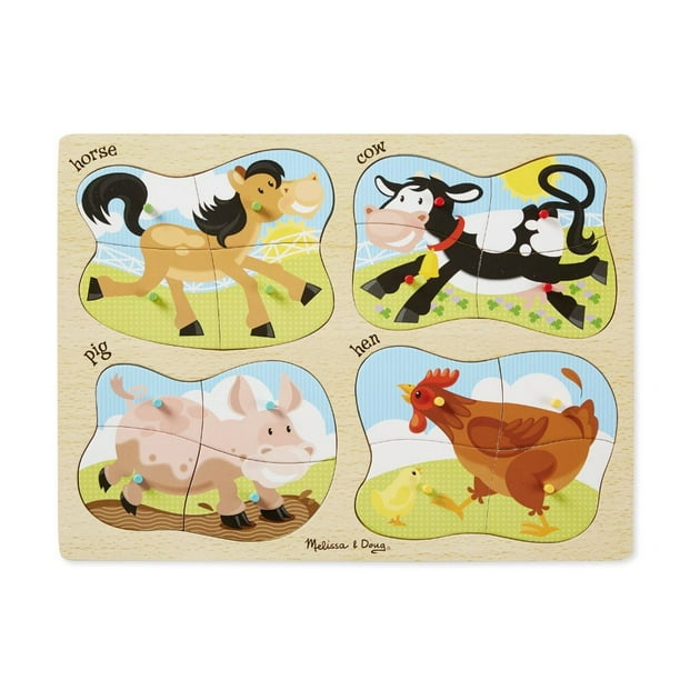 Melissa & Doug 4in1 Peg Puzzle Farm