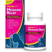 MagniLife Migraine Relief, Relieve Headache, Ease Light & Noise Sensitivity, & Blurred Vision, 90 Tablets