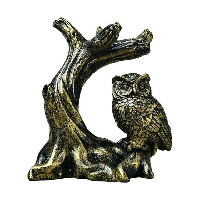 TISHITA Ball Display Stand, Ball Holder Owl Figurine Statue Organizer Collection Desktop Aureate