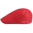 thumbnail image 4 of Minzimin Mens Breathable Mesh Summer Hat Adjustable Newsboy Beret Ivy Cap Cabbie Flat Cap, 4 of 5