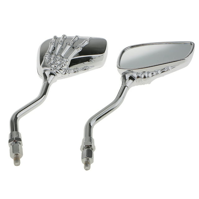 Motocicleta Bicicleta Scooter Skull Hand Espejos terales Retrovisores 8 Baoblaze Motos Espejos laterales