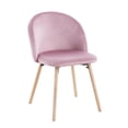 thumbnail image 2 of Set de 4 Sillas de Comedor Tapizadas de Tela rosa claro, 2 of 8